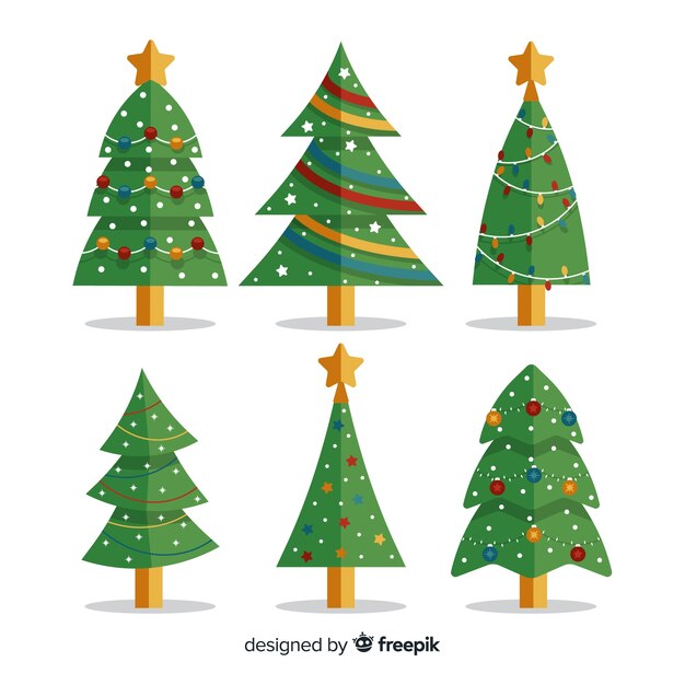 Colección de árboles de navidad