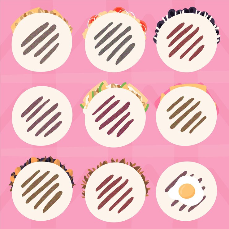 Vector gratuito colección arepas dibujadas a mano