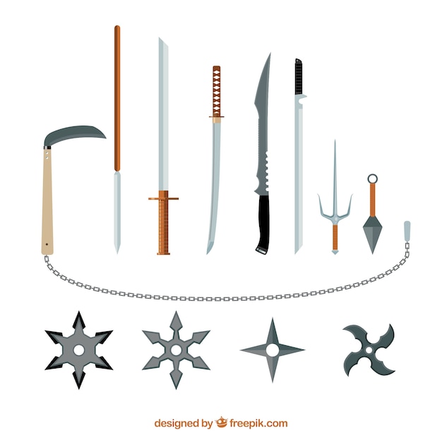 Colección de armas de ninja