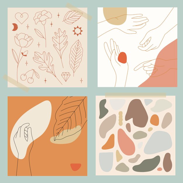 Colección de arte de línea femenina