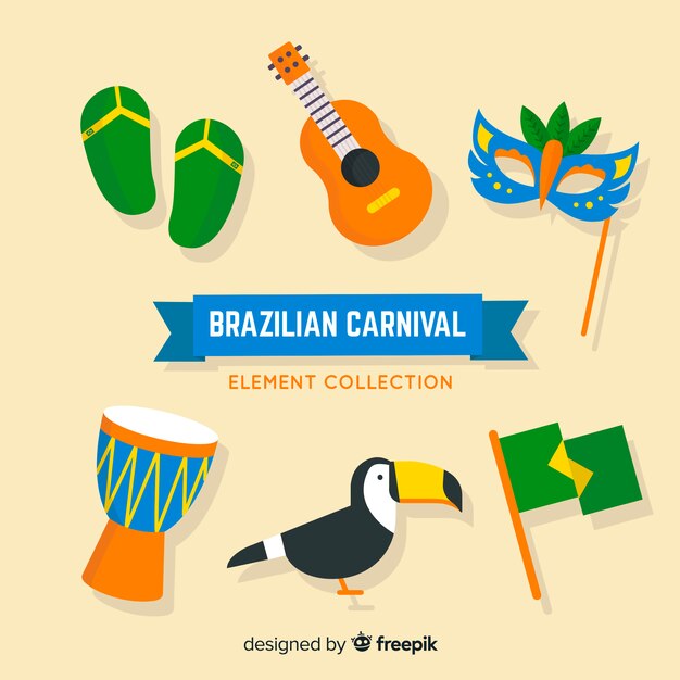 Colección de artículos del carnaval de brasil