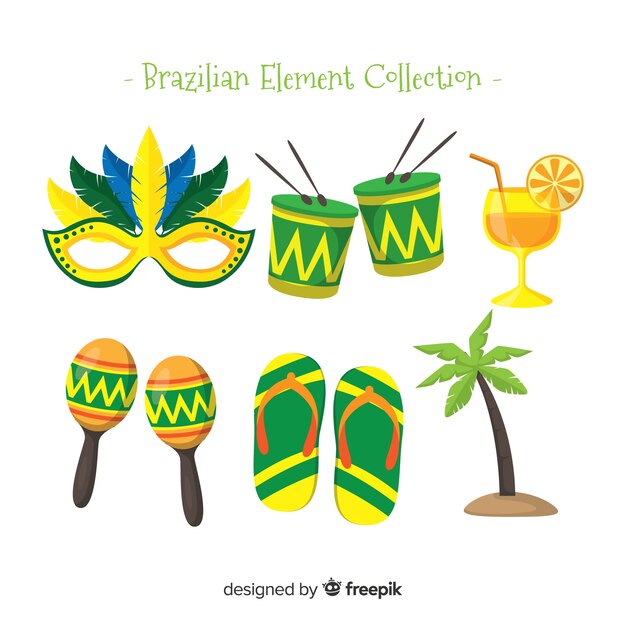 Colección de artículos del carnaval de brasil