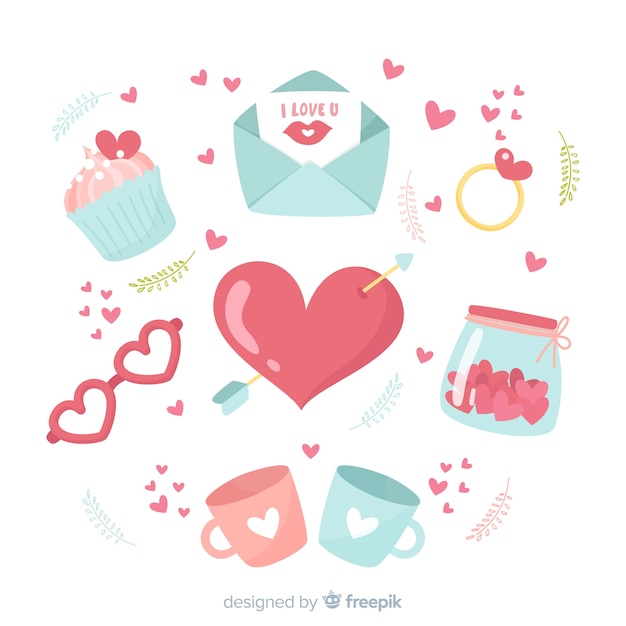 Colección de artículos de san valentín