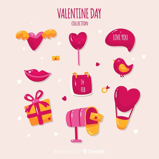 Colección de artículos de san valentín