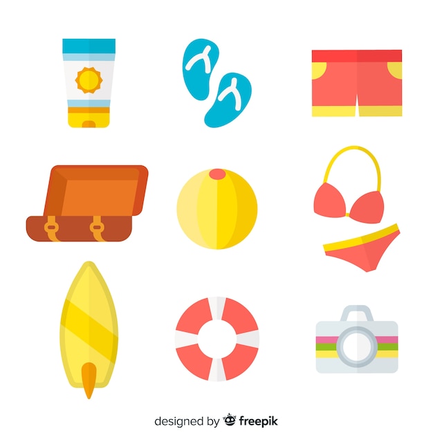 Colección de artículos de verano