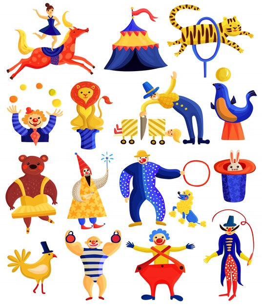 Colección de artistas de circo