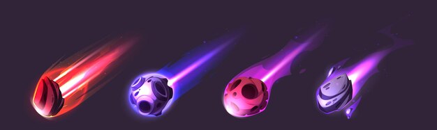 Colección de asteroides y cometas brillantes