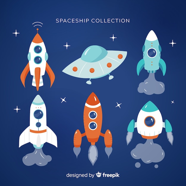 Vector gratuito colección de astronaves