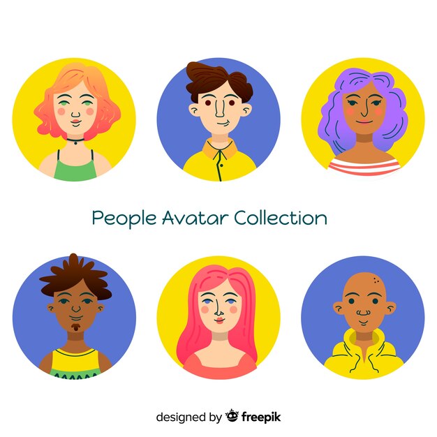 Colección avatar gente dibujada a mano