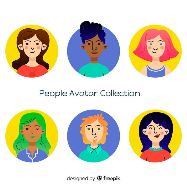 Colección avatar gente dibujada a mano
