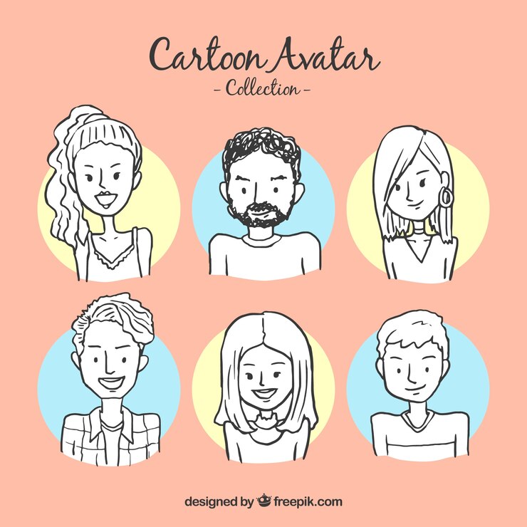 Vector gratuito colección de avatares dibujados a mano 
