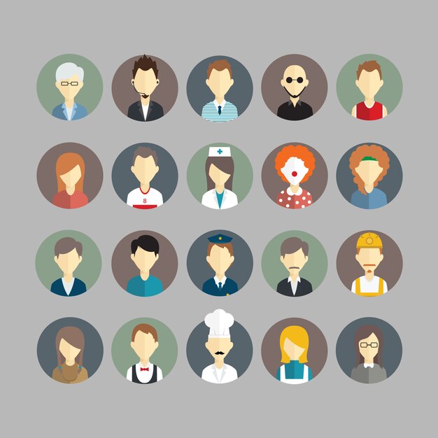 Colección de avatares de personas