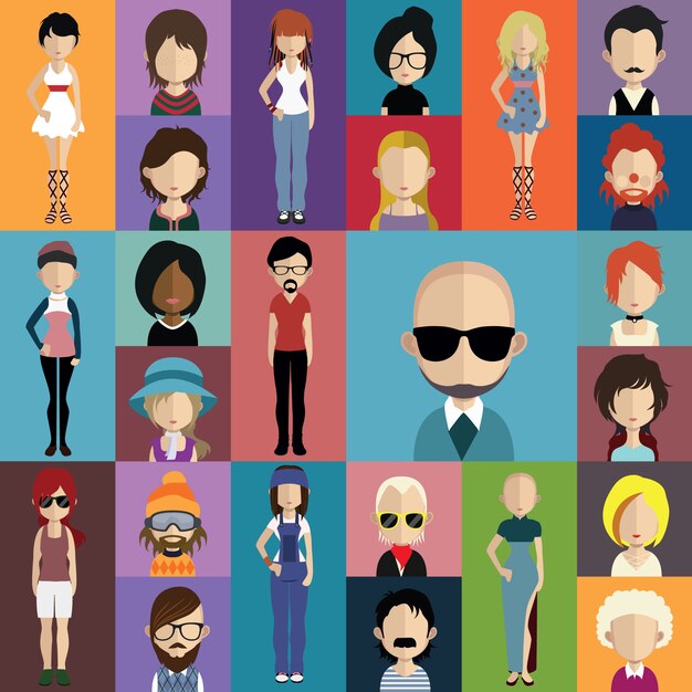Colección de avatares de personas