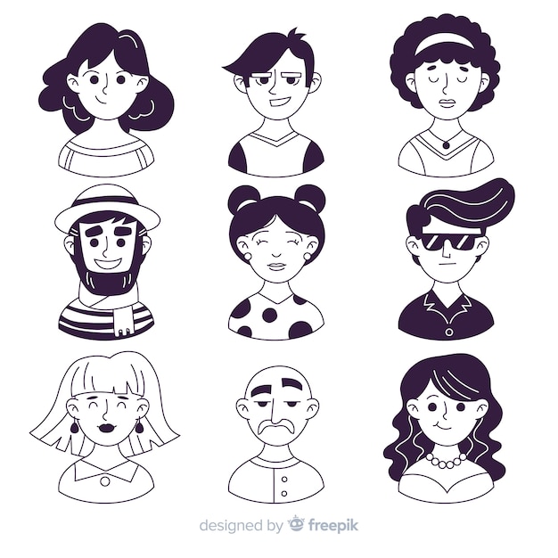 Colección de avatares de personas