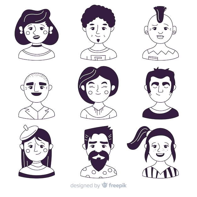 Colección de avatares de personas