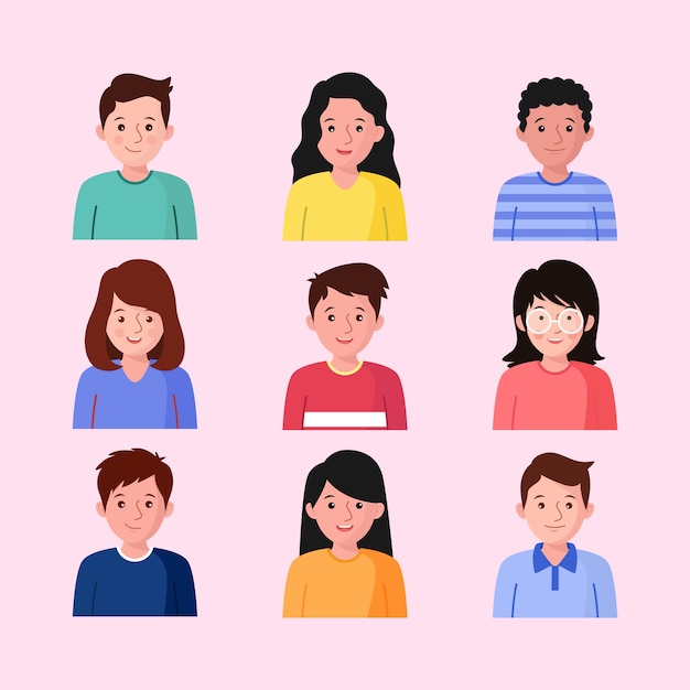 Colección de avatares de personas