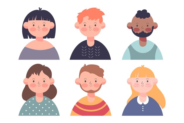 Colección de avatares de personas