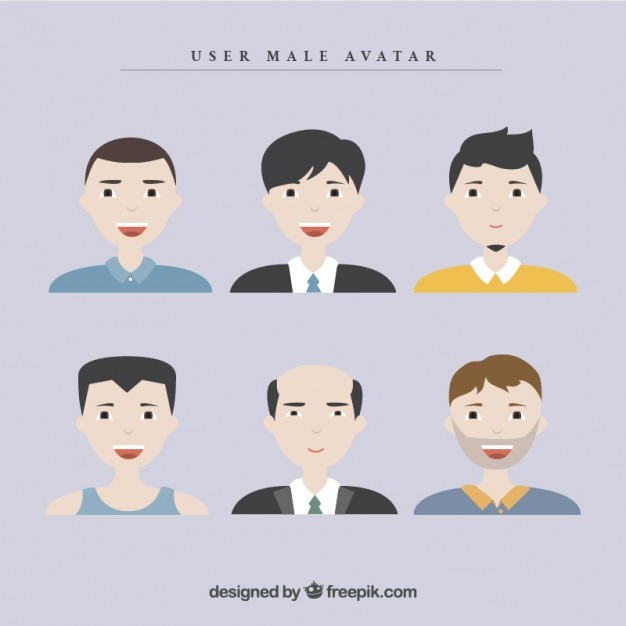 Colección de avatares de usuarios de hombres