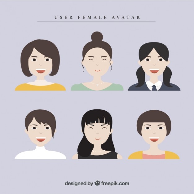 Colección de avatares de usuarios de mujeres