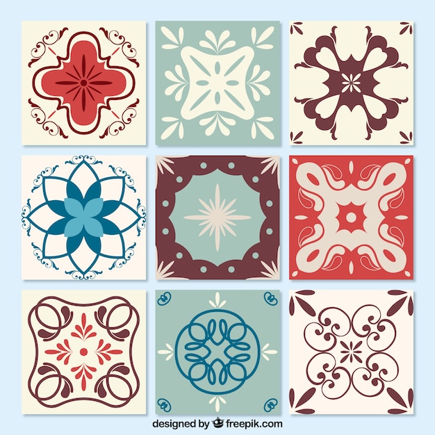 Colección de azulejos ornamentales