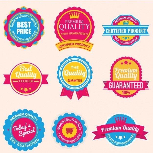 Colección de badges a color