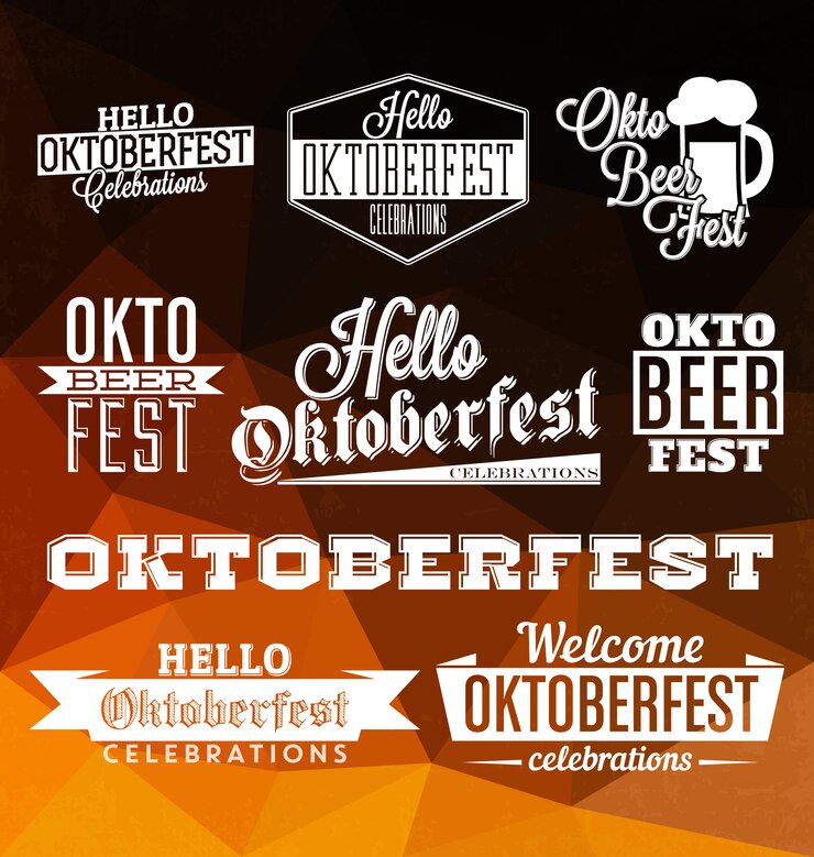 Vector gratuito colección de badges de oktoberfest