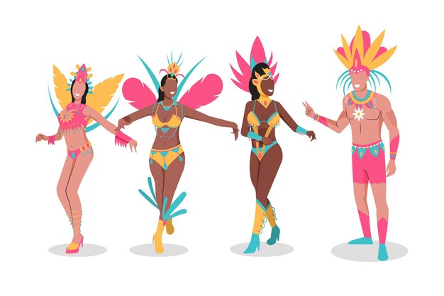 Colección bailarina carnaval brasileño