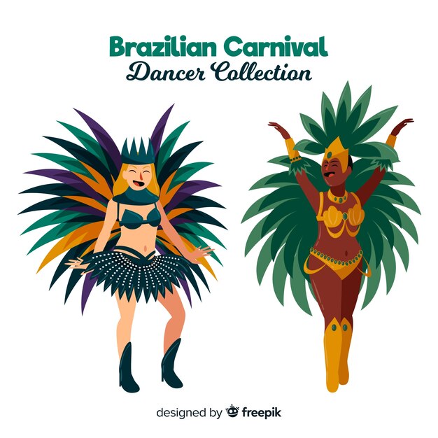 Colección bailarinas carnaval brasileño