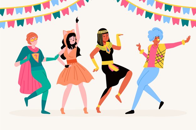 Colección de bailarines de carnaval