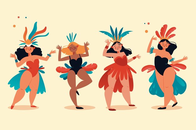 Colección de bailarines de carnaval