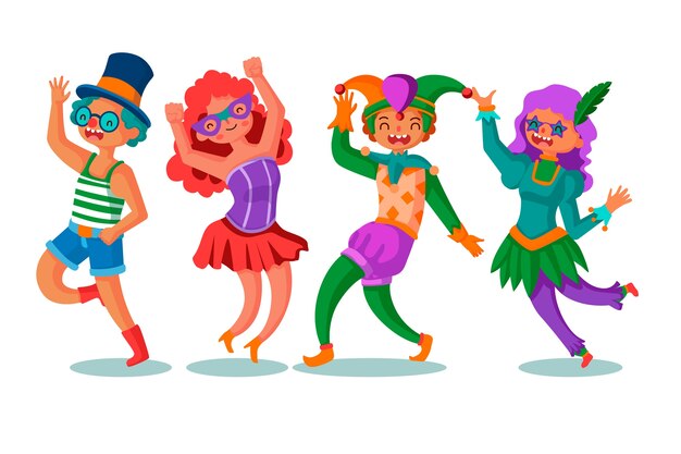 Colección de bailarines de carnaval
