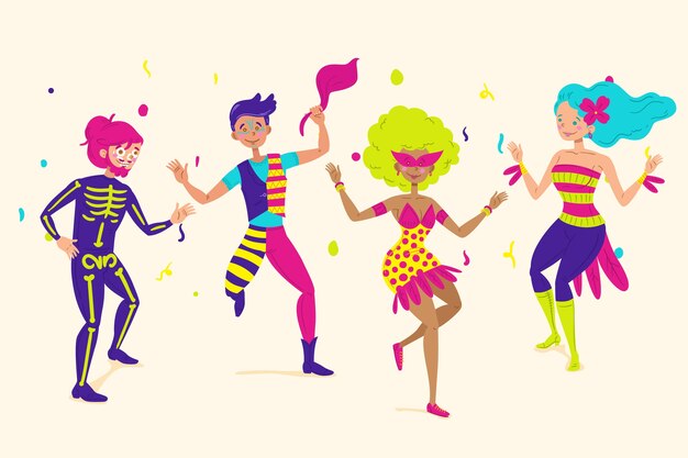 Colección de bailarines de carnaval