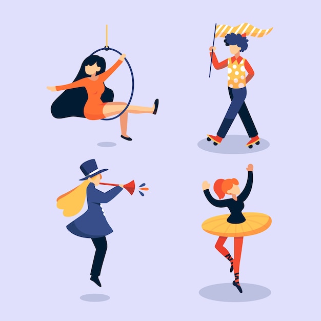 Vector gratuito colección de bailarines de carnaval