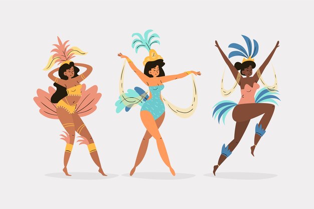 Colección de bailarines de carnaval