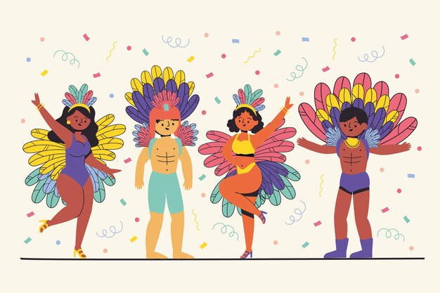 Colección de bailarines de carnaval