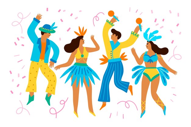 Colección de bailarines de carnaval