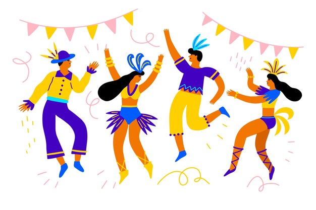 Colección de bailarines de carnaval