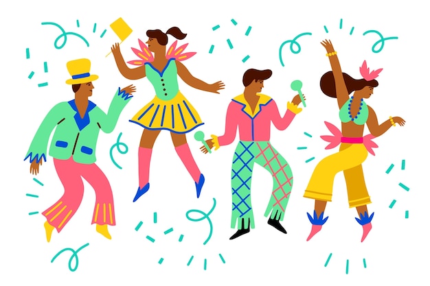 Colección de bailarines de carnaval