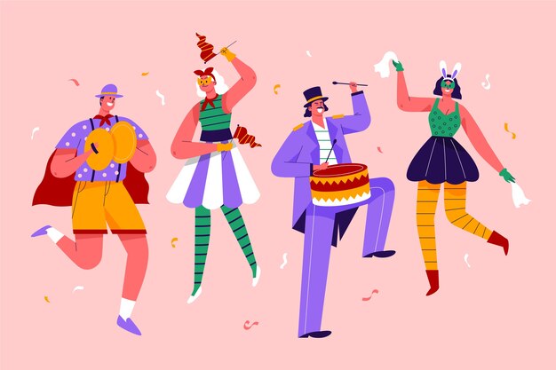 Colección de bailarines de carnaval