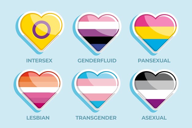 Colección de banderas del mes del orgullo lgbt