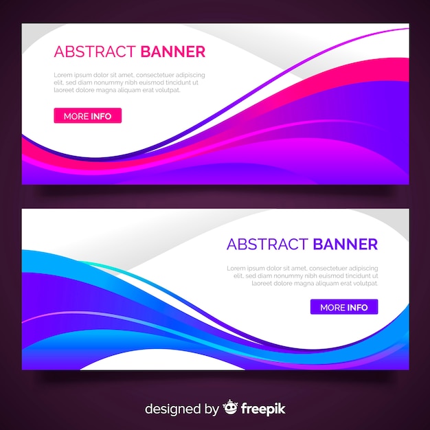 Colección banner abstracto ondas