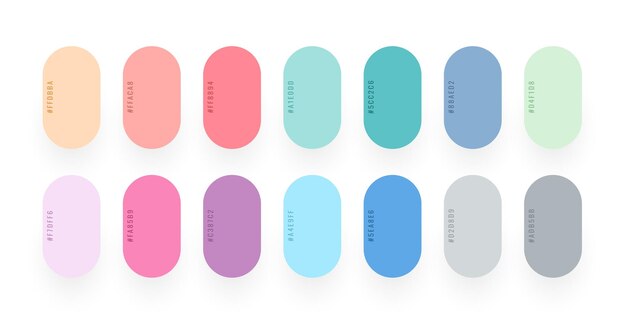Colección de banner de paleta de colores abstractos para un diseño moderno
