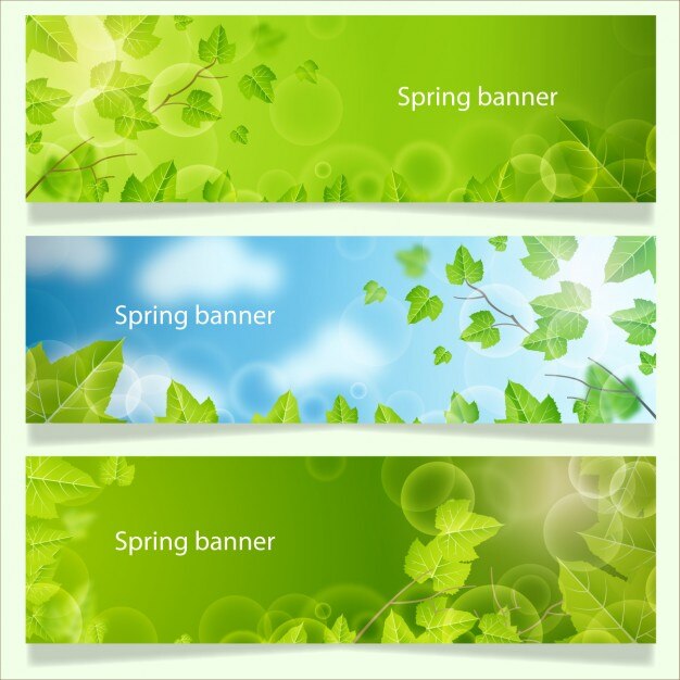 Colección de banner de primavera