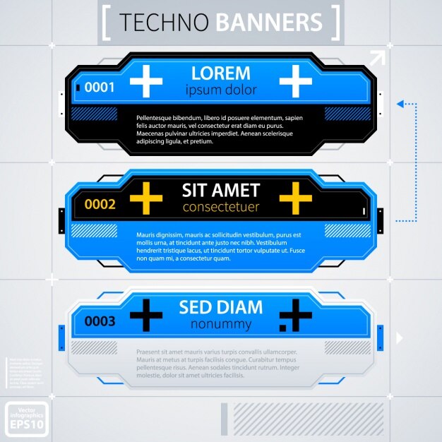 Colección de banners abstractos