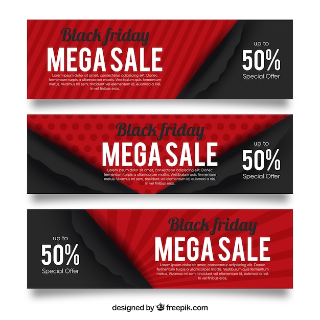 Colección de banners de black friday