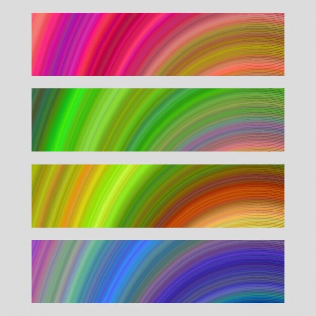 Colección de banners a color