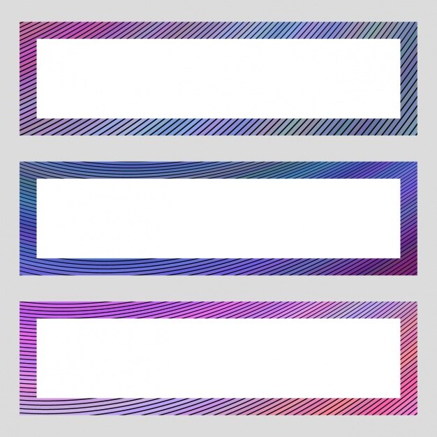 Colección de banners a color