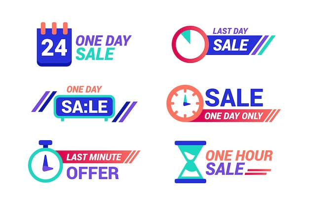 Colección de banners de cuenta regresiva de ventas