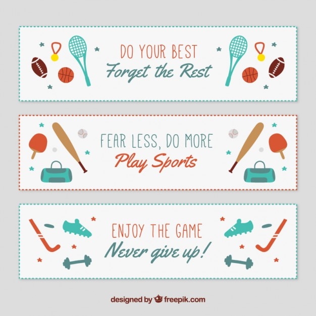 Vector gratuito colección de banners de deporte