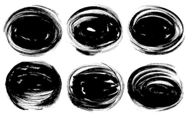 colección de banners grunge de tinta circular